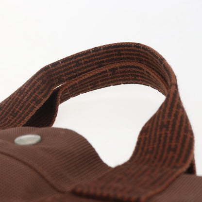 Hermes Fourre-tout Herline Canvas, BROWN, CANVAS, Tote bag