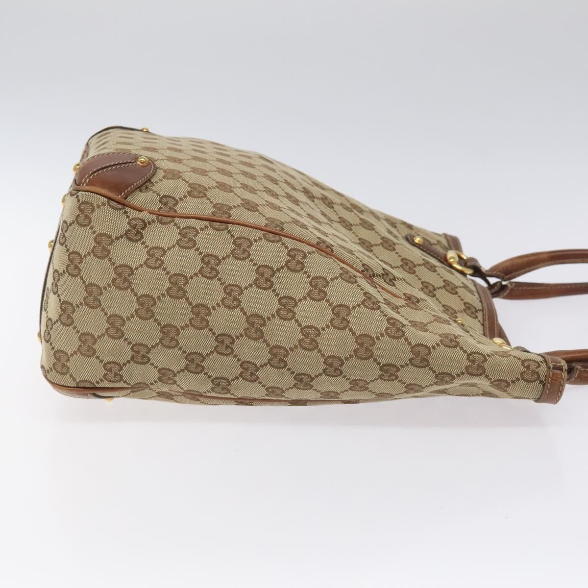 Gucci Vintage tote Leather, BEIGE, CANVAS, Tote bag