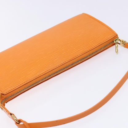 Louis Vuitton Pochette Accessoires Epi Leather, ORANGE, LEATHER, Clutche & pouche