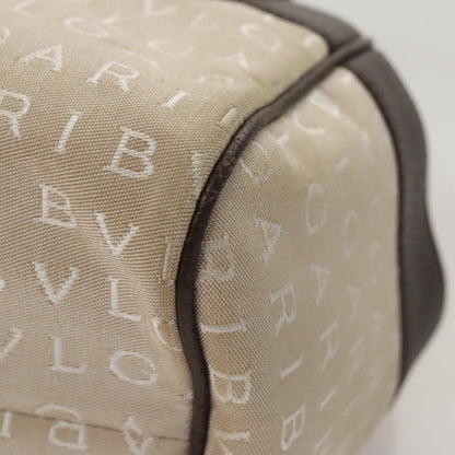 Bvlgari Logomania Handbag Canvas, BEIGE, CANVAS, Handbag