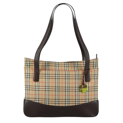 Burberry Nova check Shoulder bag Canvas and Leather, BEIGE, CANVAS, Shoulder bag