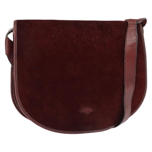 Balenciaga Shoulder Bag Suede, BURGUNDY, SUEDE, Shoulder bag