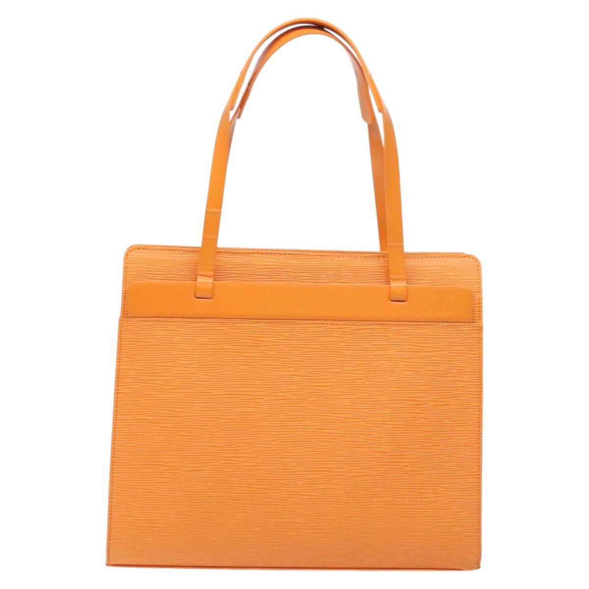 Louis Vuitton Croisette Handbag Epi Leather, ORANGE, LEATHER, Handbag