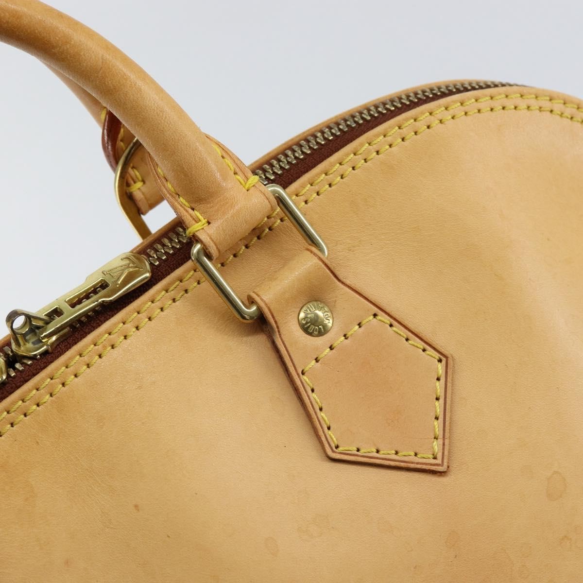 Louis Vuitton Alma Handbag Nomade Leather, BEIGE, LEATHER, Handbag