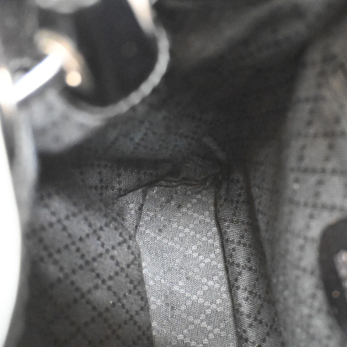 Gucci Vintage Bamboo Backpack Nylon and Patent Leather, BLACK, NYLON, Backpack