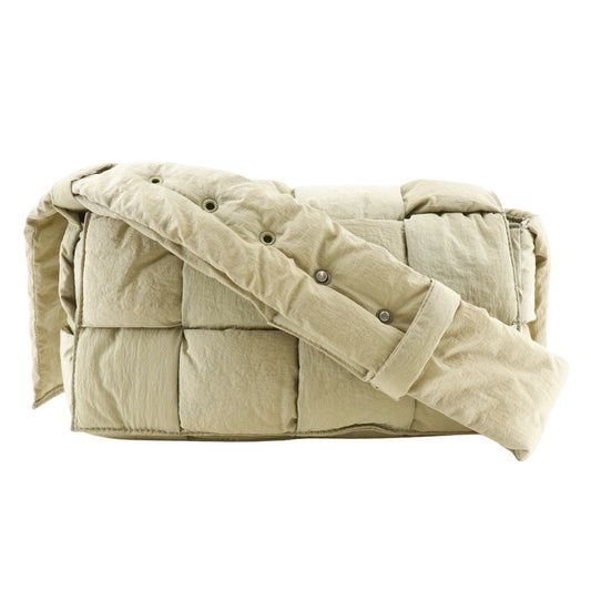 Bottega Veneta Padded Tech Cassette Crossbody Bag Intrecciato Nylon, KHAKI, NYLON, Shoulder bag