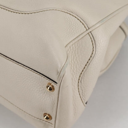 Gucci Diana Bamboo Top Handle Tote Leather, WHITE, LEATHER, Handbag