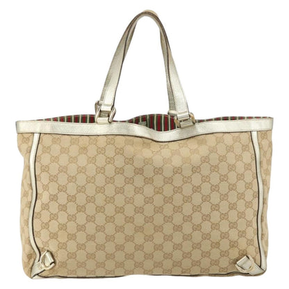 Gucci Abbey D-Ring Tote (Outlet) GG Coated Canvas, BEIGE, CANVAS, Tote bag