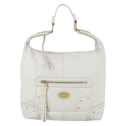 Bally Vintage Shoulder Bag Leather, White, Leather, Shoulder Bag