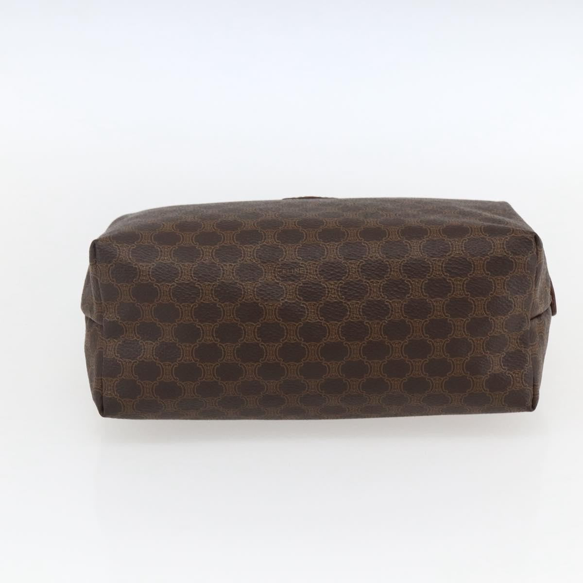 Celine Macadam Pochette Canvas and Leather, BROWN, CANVAS, Clutche & pouche