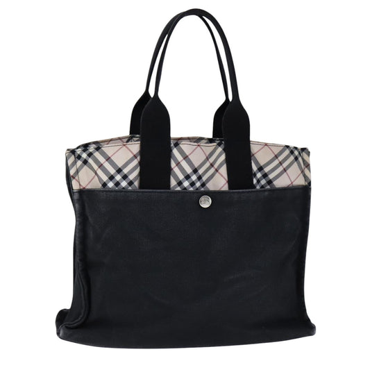 Burberry Nova Check Tote canvas check pattern, BLACK, CANVAS, Tote bag