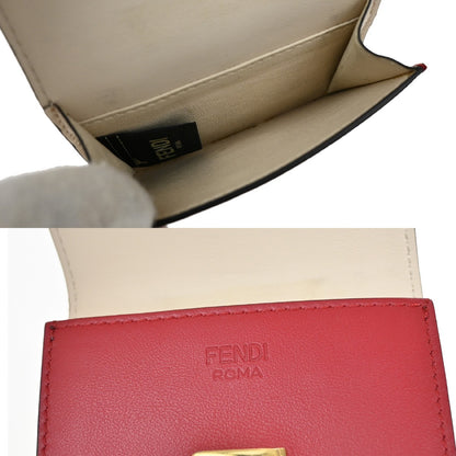 Fendi Peekaboo Wallet Leather, Red, Leather, Wallet
