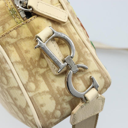 Christian Dior Vintage Crossbody Bag Embroidered Diorissimo Canvas, Beige, Canvas, Shoulder Bag