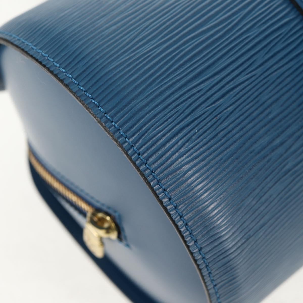 Louis Vuitton Soufflot Handbag Epi Leather, BLUE, LEATHER, Handbag
