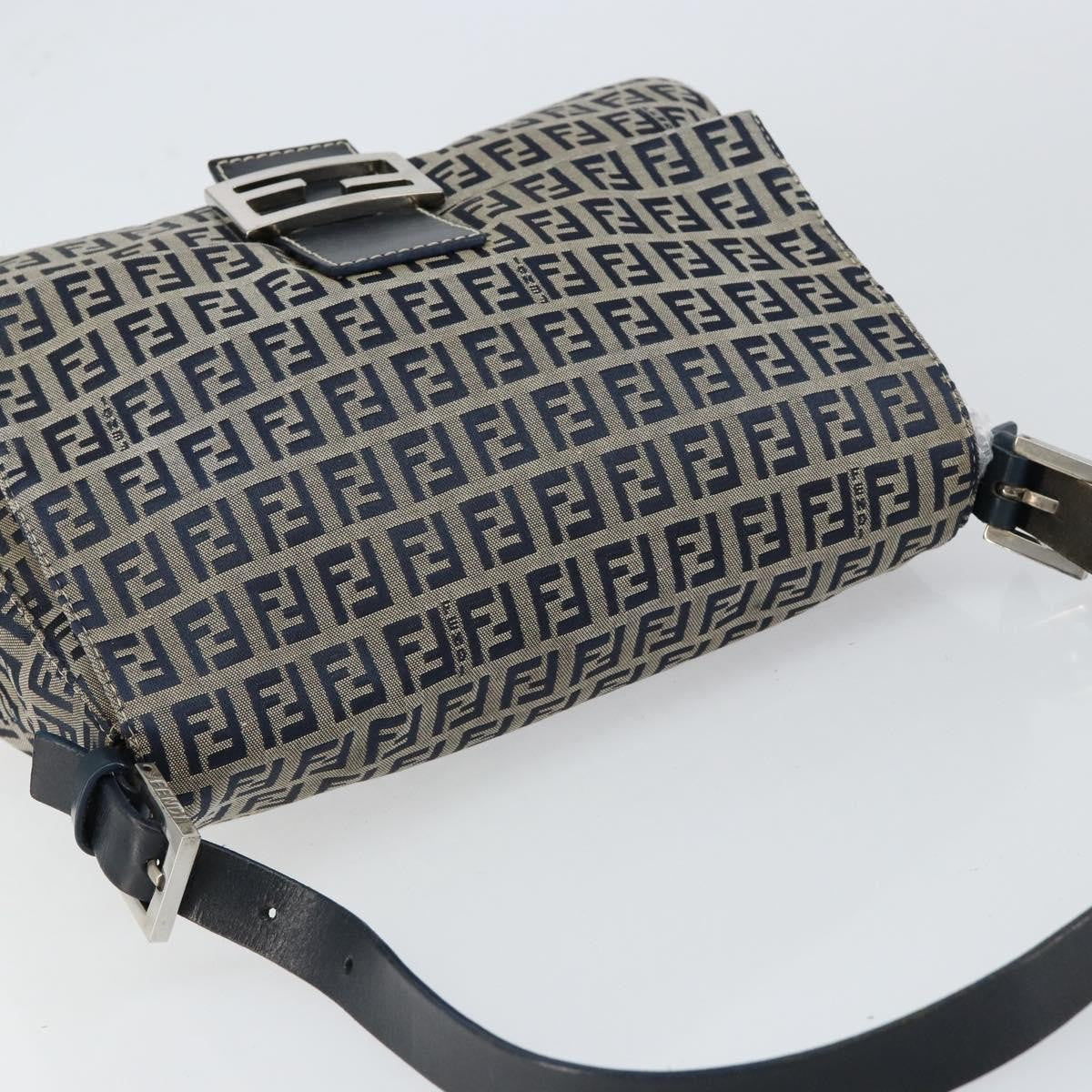 Fendi Mama Forever Bag Zucchino Canvas, NAVY, CANVAS, Tote bag