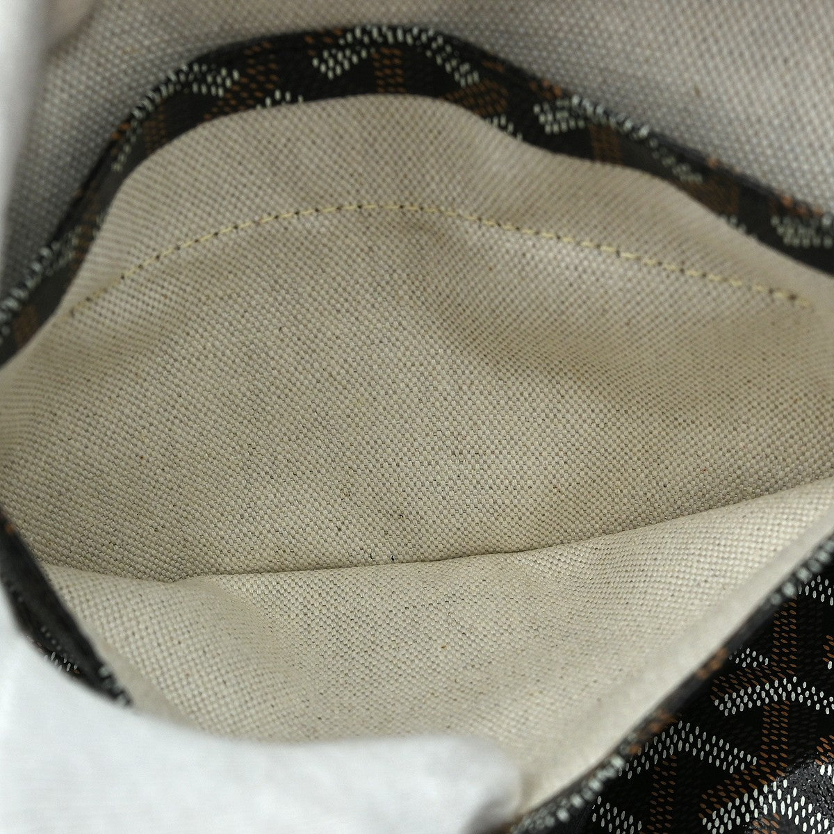 Goyard Saint Louis Tote Coated Canvas, Black, Canvas, Tote Bag