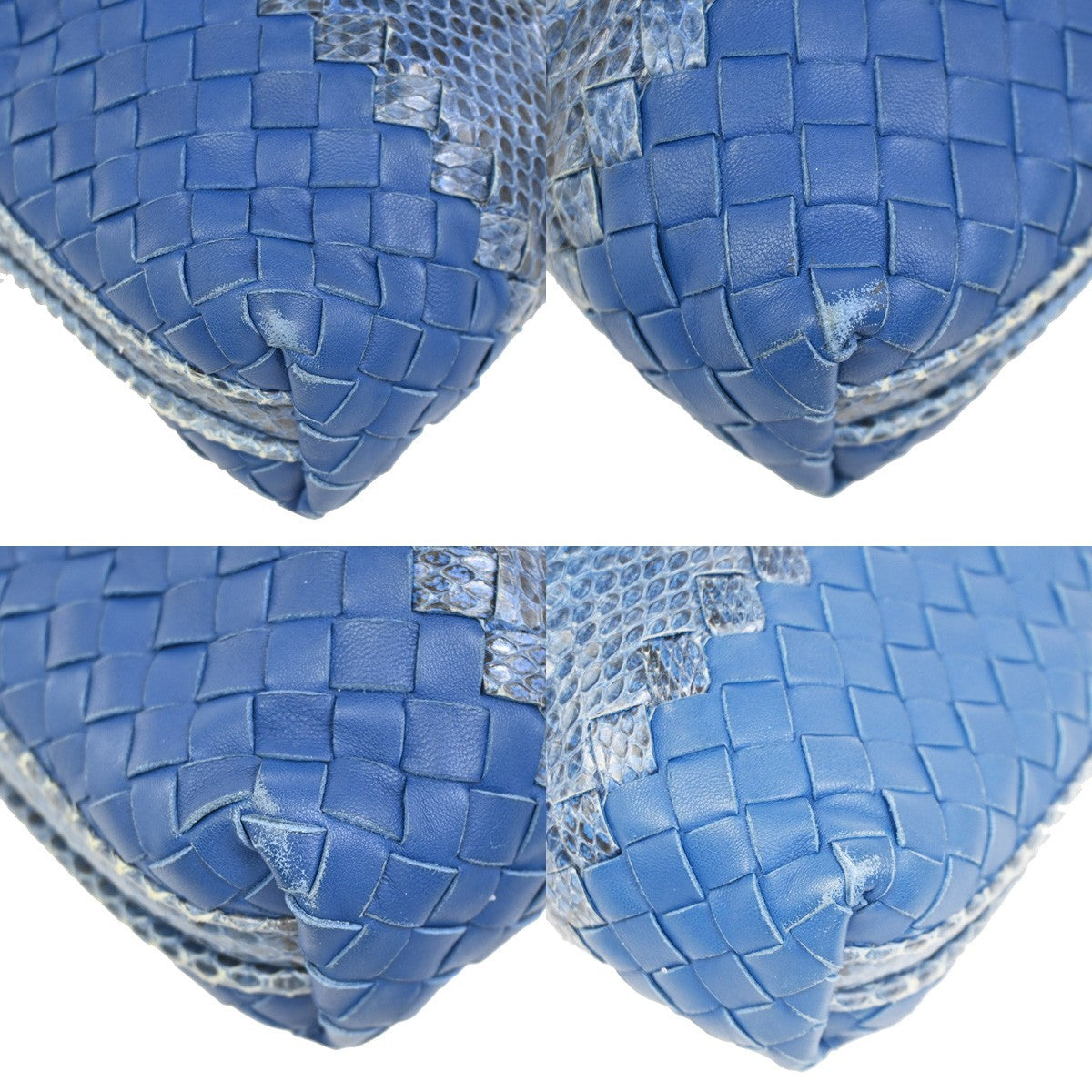 Bottega Veneta Intrecciato Shoulder bag Leather, Blue, Leather, Handbag