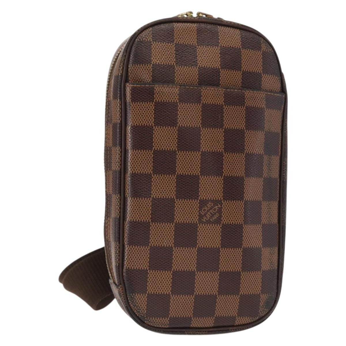 Louis Vuitton Pochette Gange Damier, Brown, Canvas, Clutch