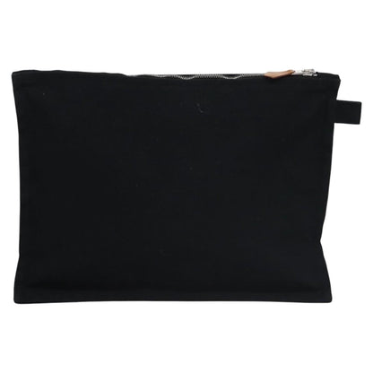 Hermes Bora Bora Pouch Toile, BLACK, CANVAS, Tote bag