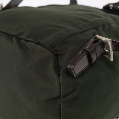 Prada Front Pocket Backpack Tessuto, Khaki, Nylon, Backpack