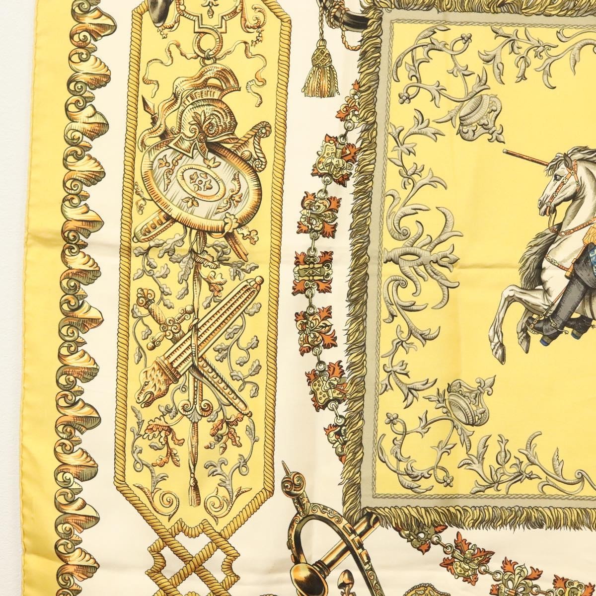 Hermes Carré 90 Silk multicolor, YELLOW, SILK, Scarve & shawl