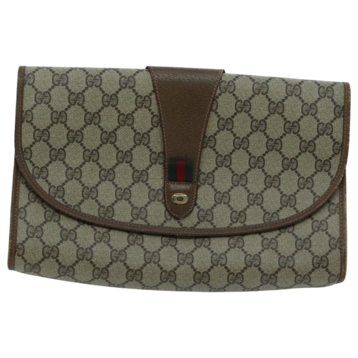 Gucci Sherry line pouch Canvas, Beige, Canvas, Clutch