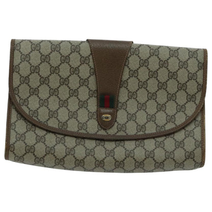 Gucci Sherry line pouch Canvas, Beige, Canvas, Clutch