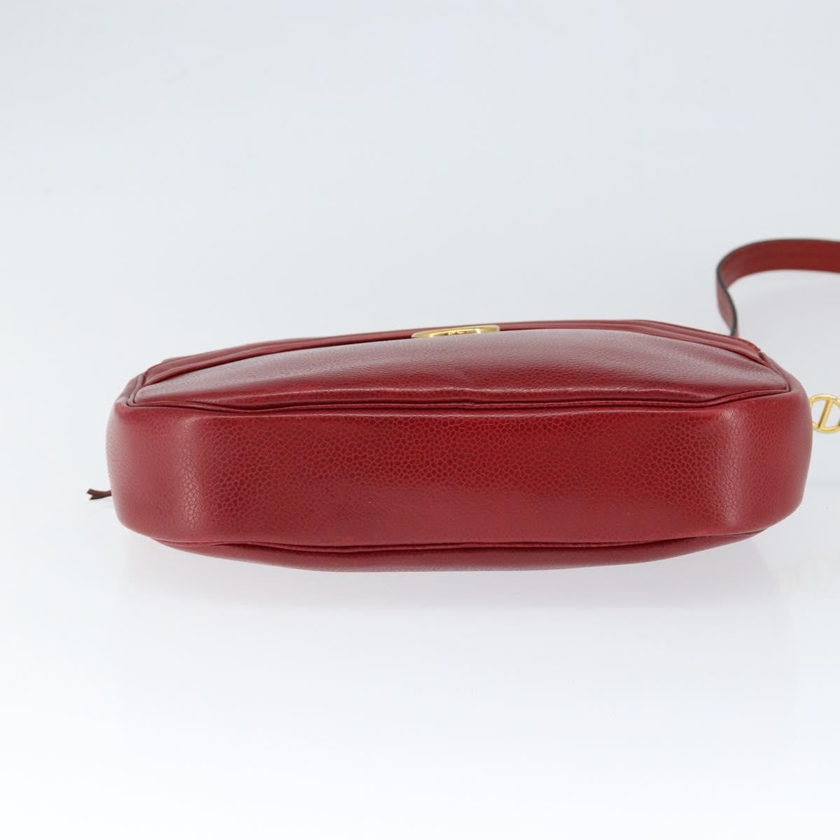 Christian Dior Vintage Shoulder Bag Leather, RED, LEATHER, Shoulder bag