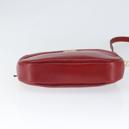 Christian Dior Vintage Shoulder Bag Leather, RED, LEATHER, Shoulder bag