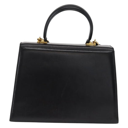Salvatore Ferragamo Convertible Top Handle Bag Leather, BLACK, LEATHER, Handbag