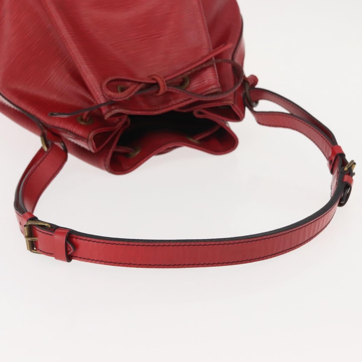 Louis Vuitton Petit Noe Handbag Epi Leather, RED, LEATHER, Shoulder bag