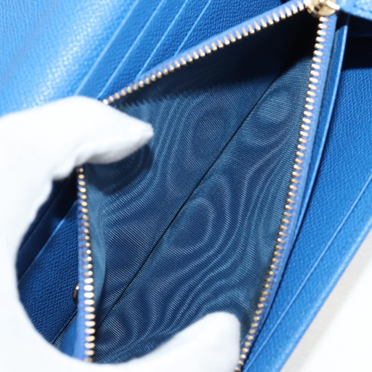 Salvatore Ferragamo Gancini Flap Continental Wallet Leather, Blue, Leather, Wallet
