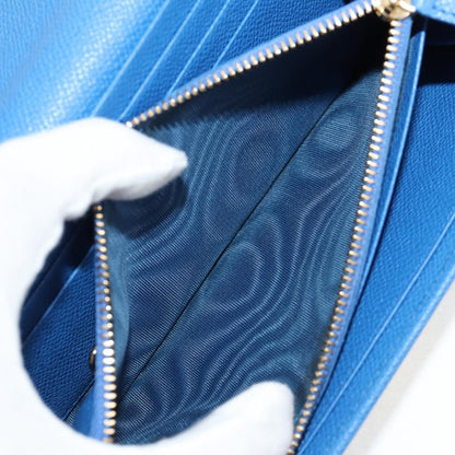 Salvatore Ferragamo Gancini Flap Continental Wallet Leather, Blue, Leather, Wallet