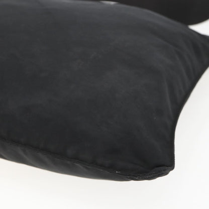 Prada Zip Top Messenger Bag Tessuto, BLACK, NYLON, Shoulder bag
