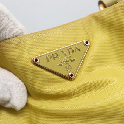 Prada Vintage Tote Tessuto, YELLOW, NYLON, Tote bag