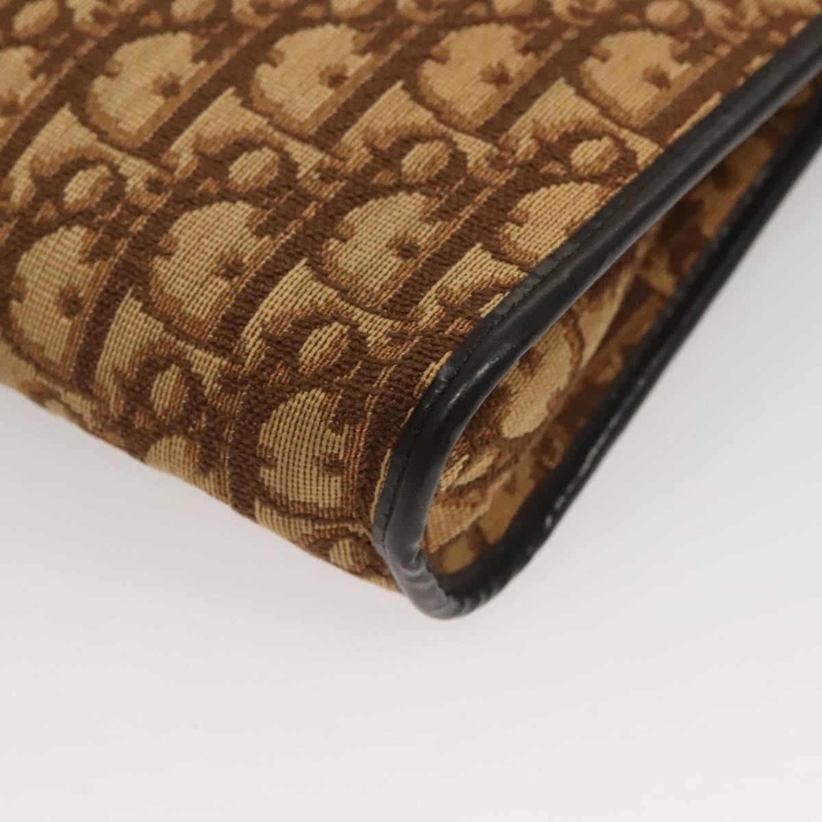 Christian Dior Vintage Trotter Shoulder Bag Canvas, BROWN, CANVAS, Shoulder bag