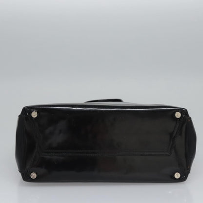 Salvatore Ferragamo Vara Tote Patent Leather, BLACK, PATENT_LEATHER, Handbag