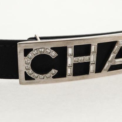 Chanel Logo Belt Leather, BLACK, LEATHER, Belts