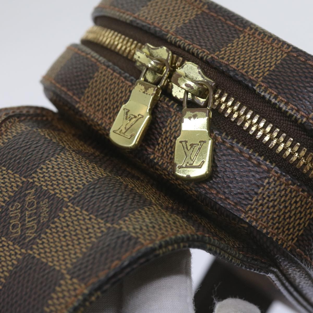 Louis Vuitton Geronimos Waist Bag Damier, BROWN, CANVAS, Shoulder bag