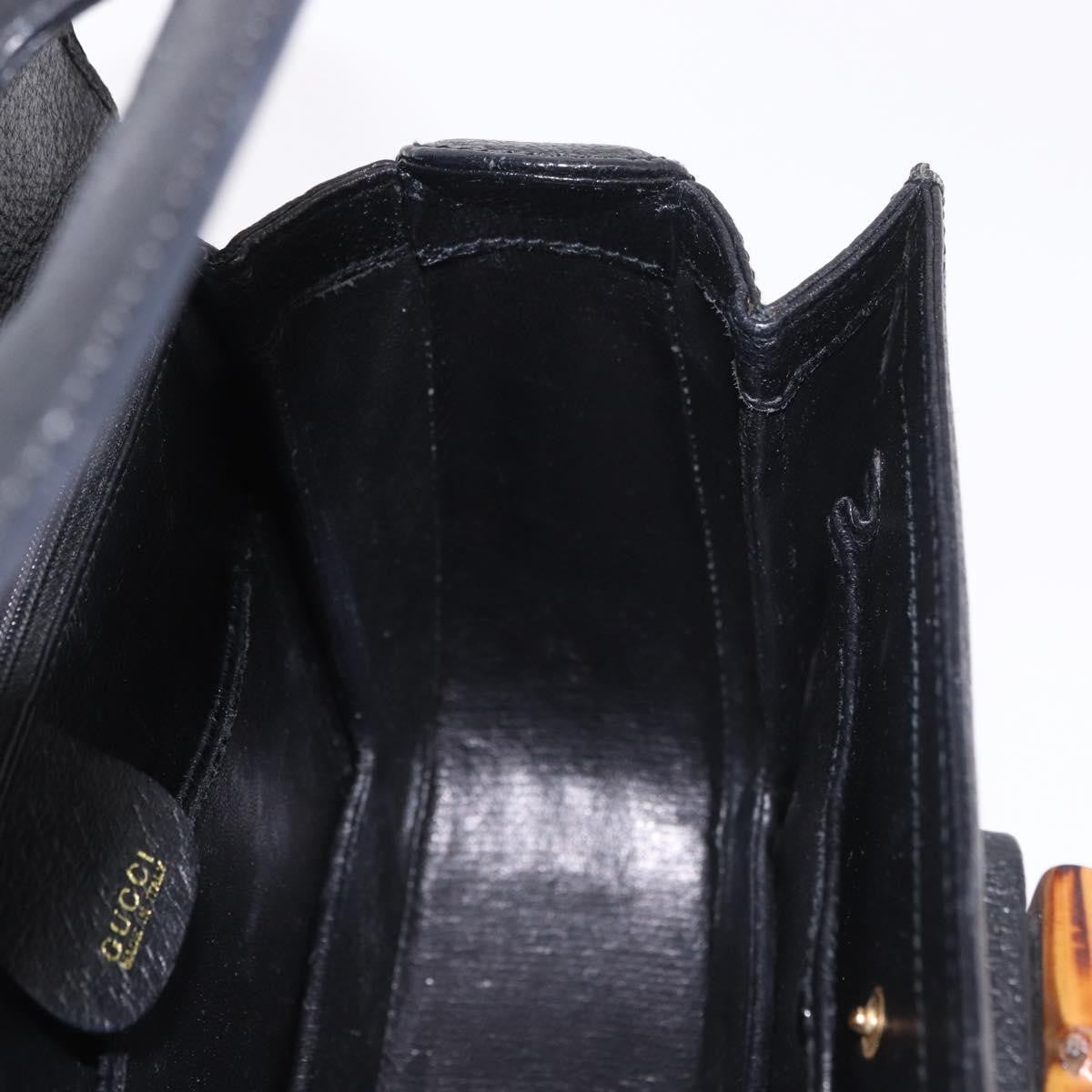 Gucci Bamboo 1947 Top Handle Bag Leather, Black, Leather, Handbag