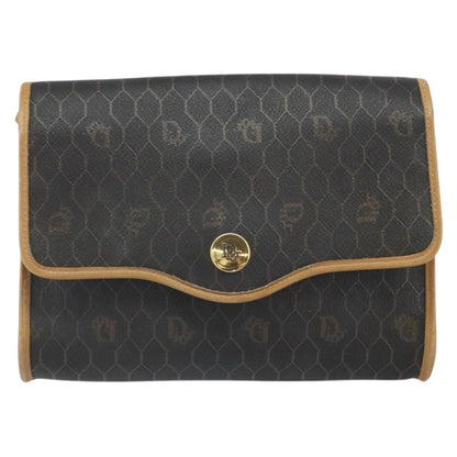Christian Dior Vintage Honeycomb Shoulder Bag Canvas, BLACK, CANVAS, Shoulder bag