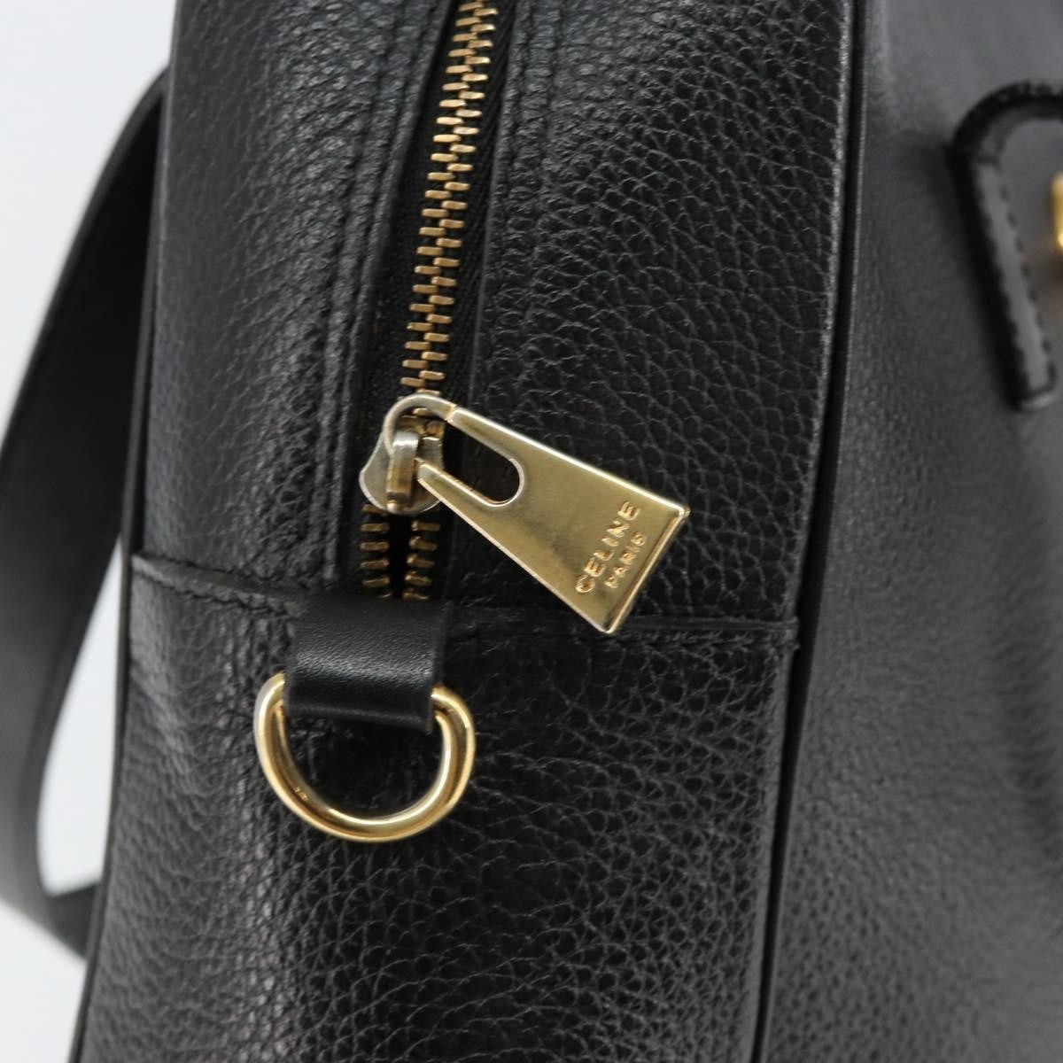 Celine Handbag Leather, BLACK, LEATHER, Handbag
