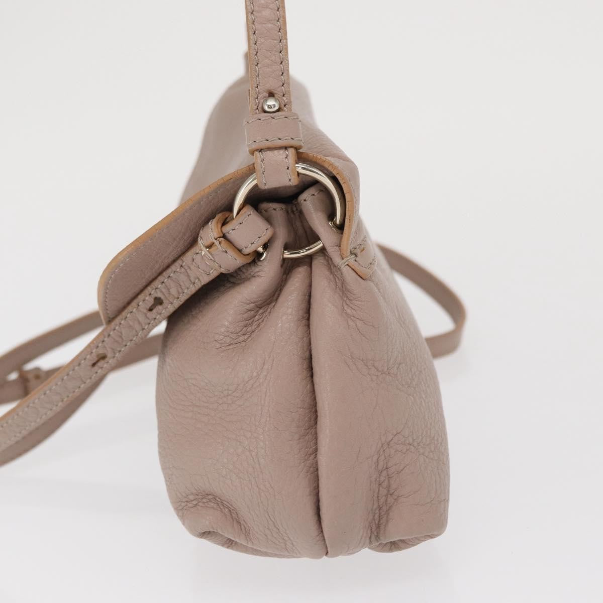 Chloe Lily Shoulder bag Leather, BEIGE, LEATHER, Handbag