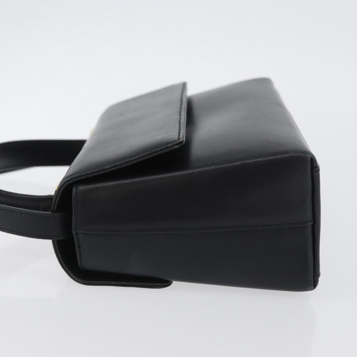 Salvatore Ferragamo Vintage Handbag Leather, BLACK, LEATHER, Handbag