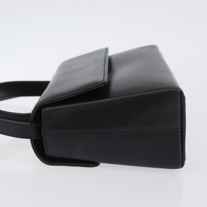 Salvatore Ferragamo Vintage Handbag Leather, BLACK, LEATHER, Handbag