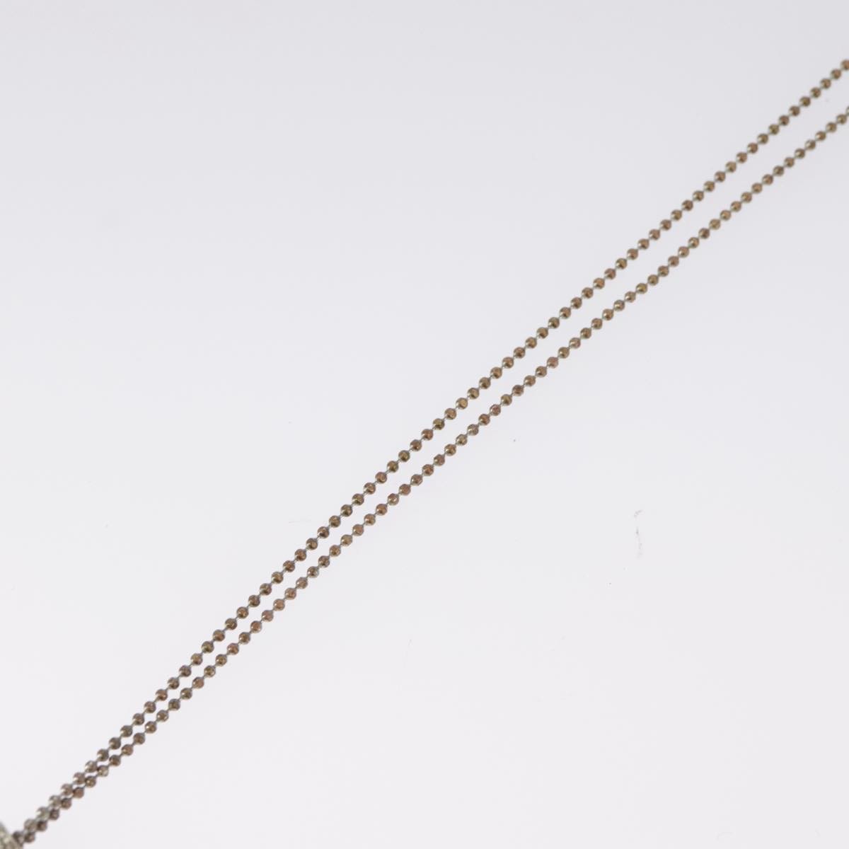 Christian Dior Bow CD Pendant Necklace Metal with Crystal, SILVER, METAL, Necklace