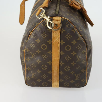 Louis Vuitton Keepall Bandouliere Bag Monogram Canvas, BROWN, CANVAS, Travel bag