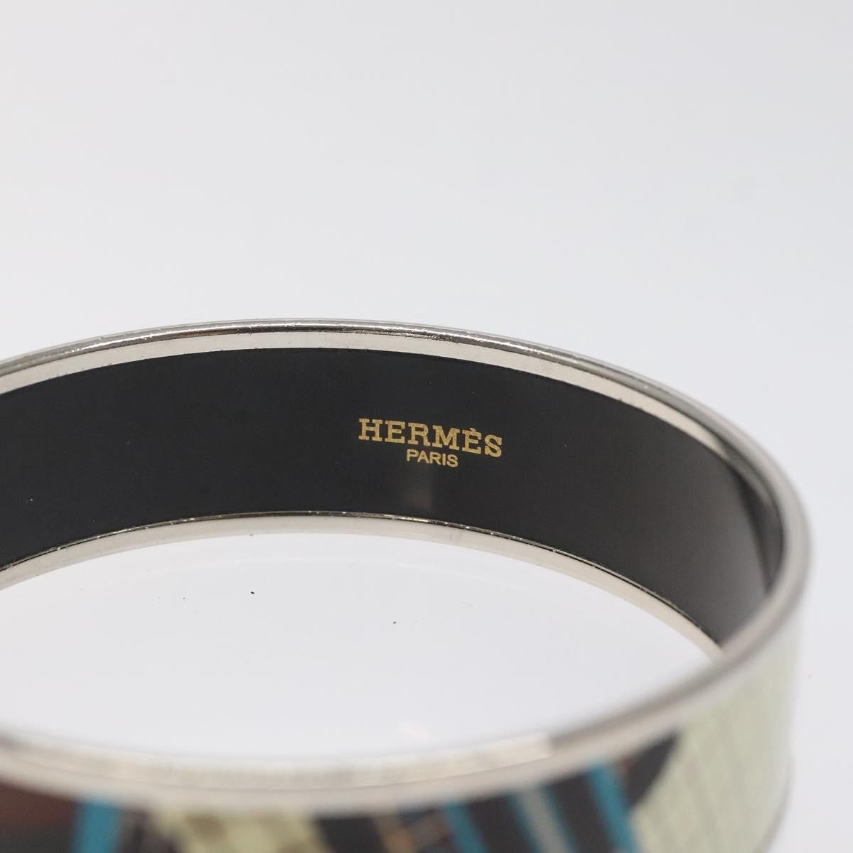 Hermes Vintage Bangle Bracelet Metal, BLUE, METAL, Bracelet