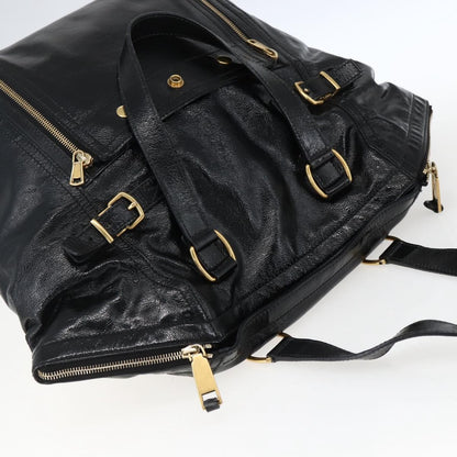 Saint Laurent Downtown Handbag Patent, BLACK, PATENT_LEATHER, Tote bag