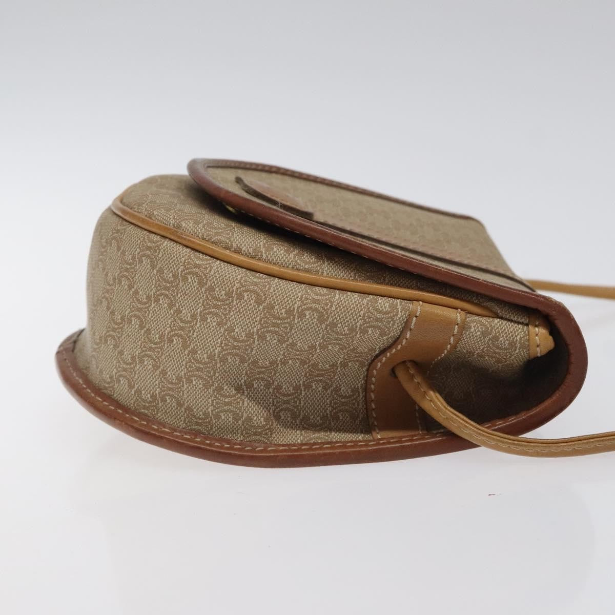 Celine Vintage Macadam Shoulder Bag Canvas, BEIGE, CANVAS, Shoulder bag